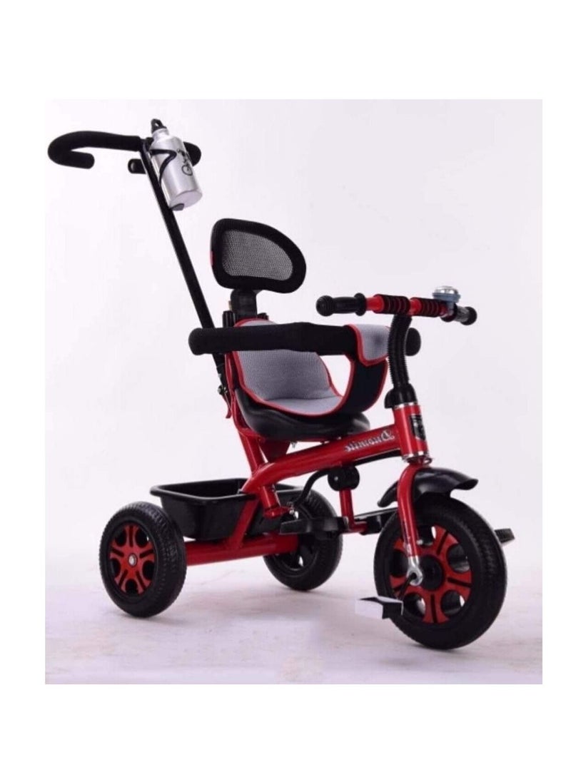 Red Color Tricycle For 1 To 6 Years Old  Kids cycle With Push Bar 3 Wheel  - Image 2