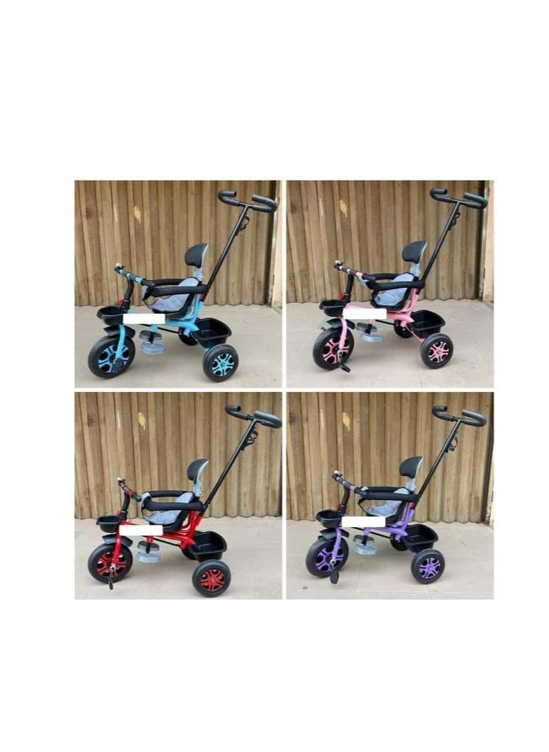 Red Color Tricycle For 1 To 6 Years Old  Kids cycle With Push Bar 3 Wheel  - Image 4