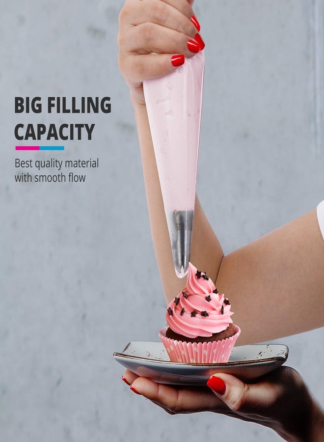Riccle Disposable Piping Bags 16 Inch - 100 Textured Anti Burst Pastry Bags - Icing Piping Bags for Frosting - Ideal for Cakes and Cookies Decoration - Image 5