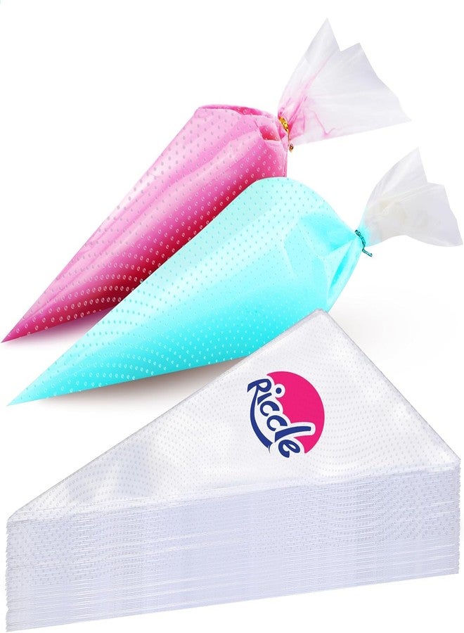 Riccle Disposable Piping Bags 16 Inch - 100 Textured Anti Burst Pastry Bags - Icing Piping Bags for Frosting - Ideal for Cakes and Cookies Decoration - Image 1