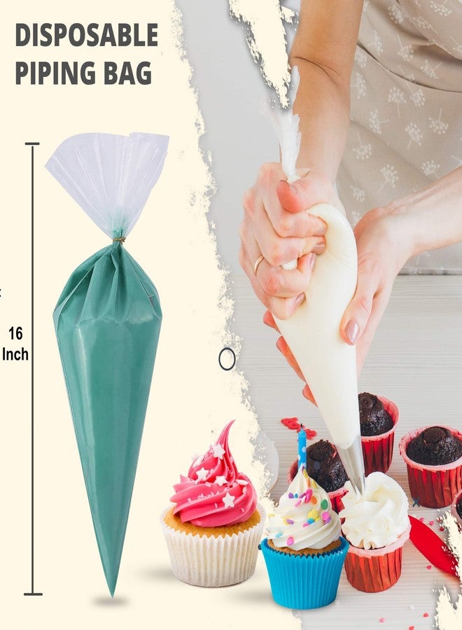 Riccle Disposable Piping Bags 16 Inch - 100 Textured Anti Burst Pastry Bags - Icing Piping Bags for Frosting - Ideal for Cakes and Cookies Decoration - Image 4