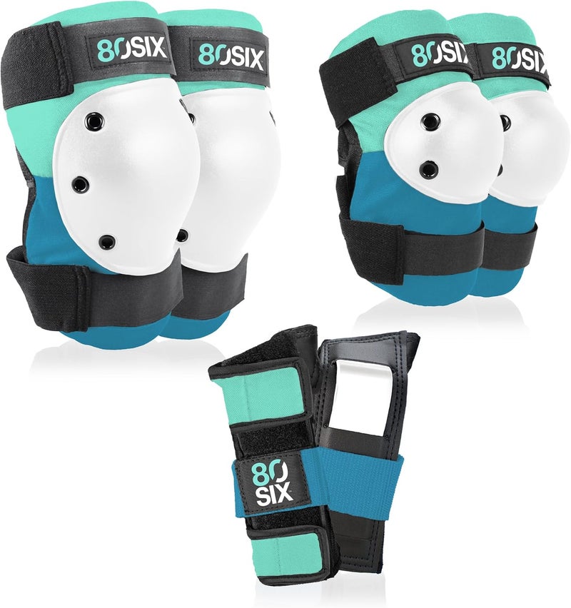 80Six Multi-Sport Pad Set– Protective Gear for Skateboarding, Biking, Roller Skating, and Scooter - Image 1