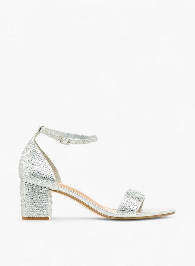 سيليست صنادل نسائية بكعب عريض مزينة بإبزيم - Image 2