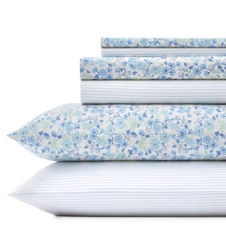 Laura Ashley Home  King Sheets Cotton Percale Bedding Set Crisp  Cool Home Decor Jaynie Pastel Blue King - pzsku/Z04B225FD3AC14C38644CZ/45/1750416970/957c063b-b7be-4527-b786-c228a0550387