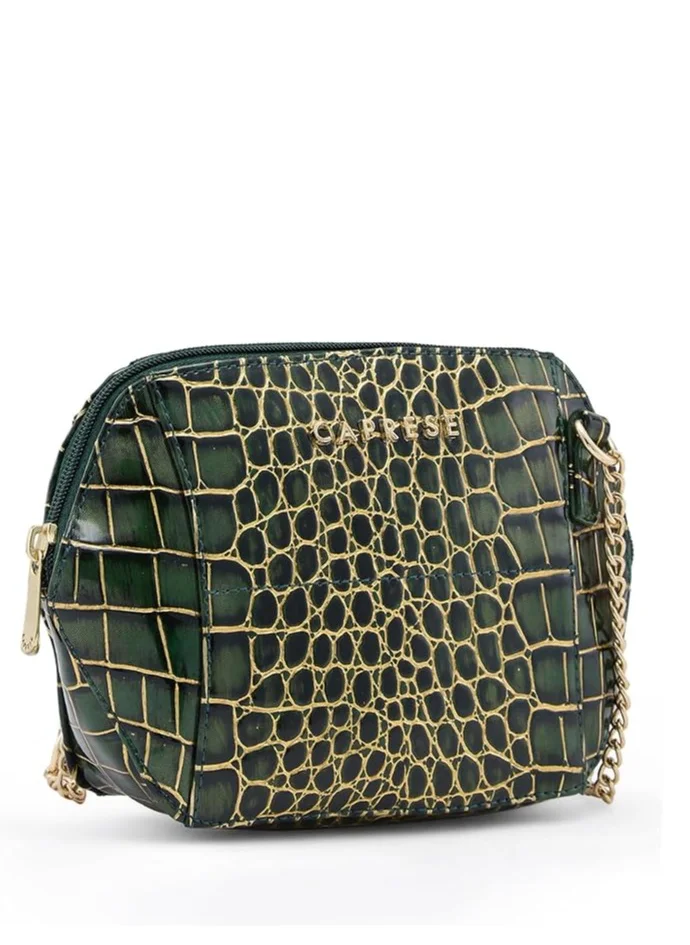 CAPRESE Caprese Miranda Sling Bag, Green-Small | Stylish Handbag for Women with Animal Print | Adjustable Strap & Spacious Interiors | Perfect Ladies Purse for Carrying Everyday Essentials & Travel