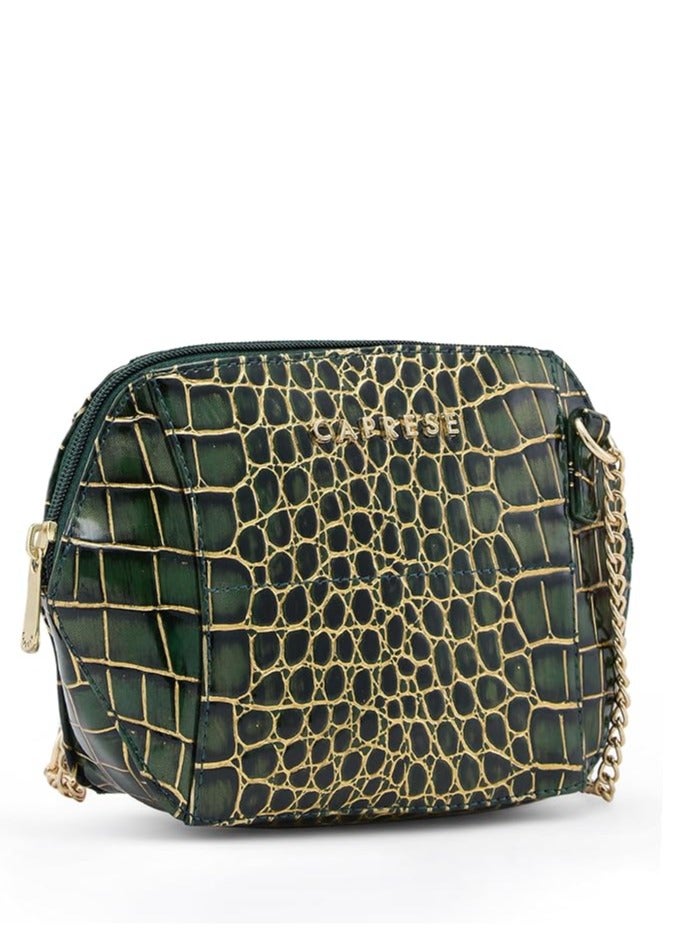 Caprese Miranda Sling Bag, Green-Small | Stylish Handbag for Women with Animal Print | Adjustable Strap & Spacious Interiors | Perfect Ladies Purse for Carrying Everyday Essentials & Travel - Image 1