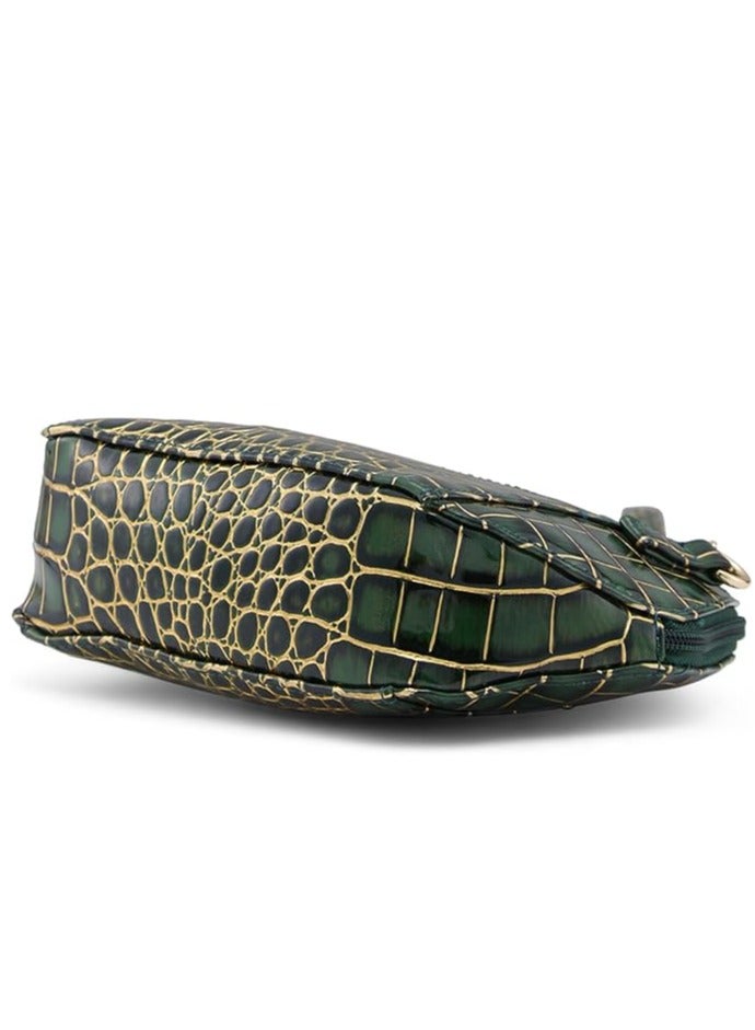 Caprese Miranda Sling Bag, Green-Small | Stylish Handbag for Women with Animal Print | Adjustable Strap & Spacious Interiors | Perfect Ladies Purse for Carrying Everyday Essentials & Travel - Image 3