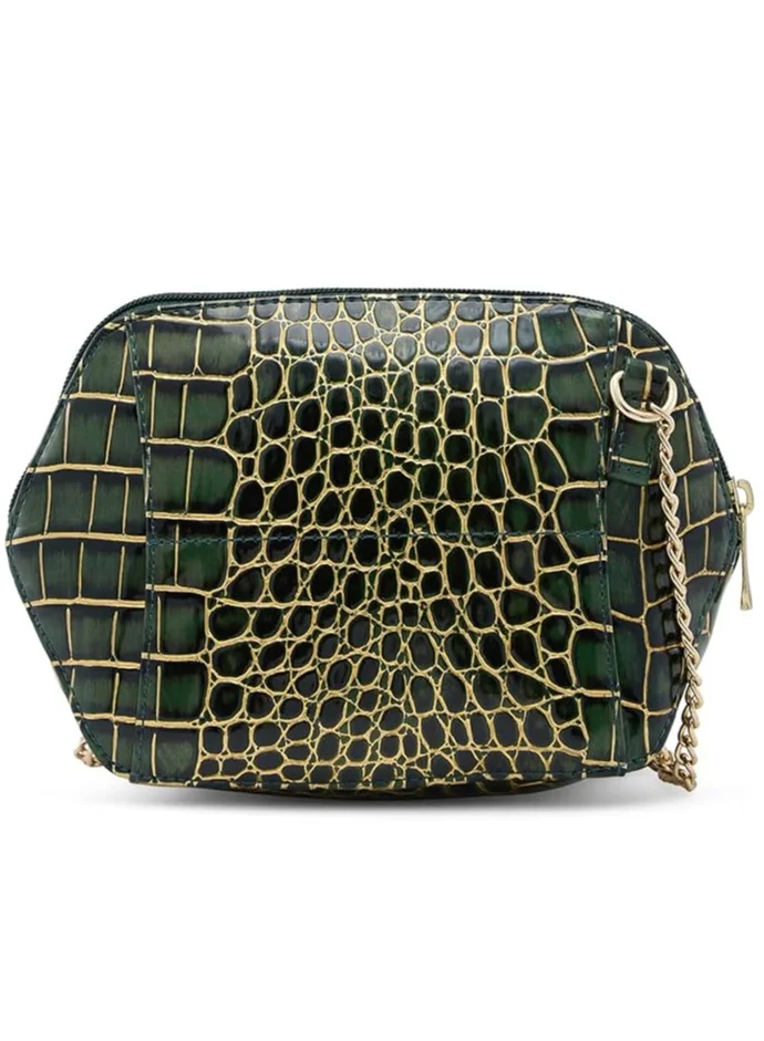 CAPRESE Caprese Miranda Sling Bag, Green-Small | Stylish Handbag for Women with Animal Print | Adjustable Strap & Spacious Interiors | Perfect Ladies Purse for Carrying Everyday Essentials & Travel