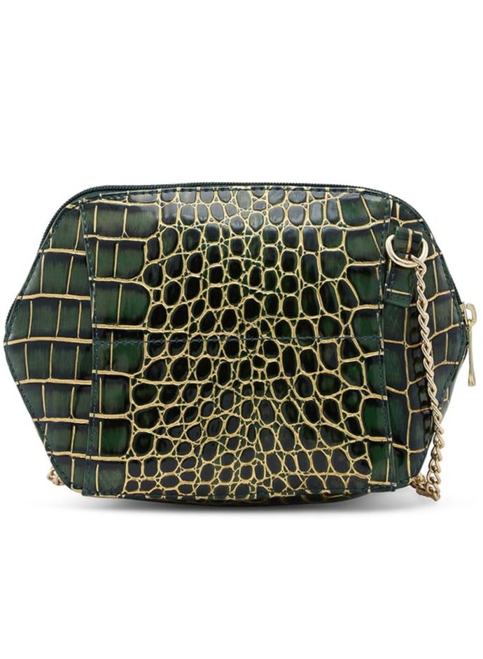 Caprese Miranda Sling Bag, Green-Small | Stylish Handbag for Women with Animal Print | Adjustable Strap & Spacious Interiors | Perfect Ladies Purse for Carrying Everyday Essentials & Travel - Image 5