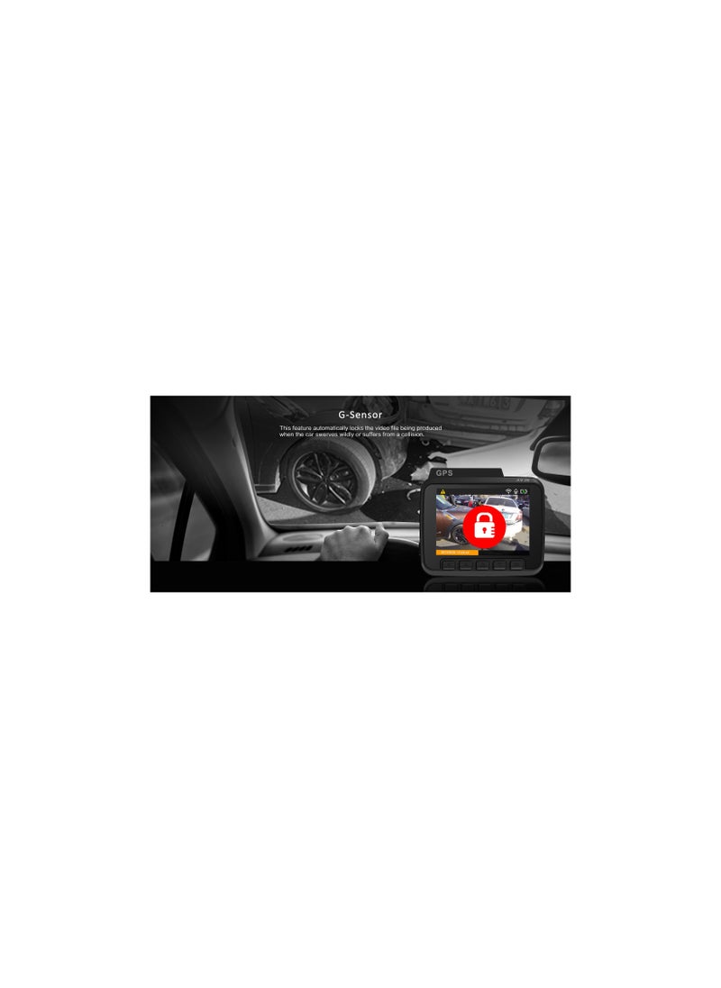 AZDOME - GS63H 4K Auto Camera Car Dash Cam with GPS WiFi Video Record Night Vision - Image 1