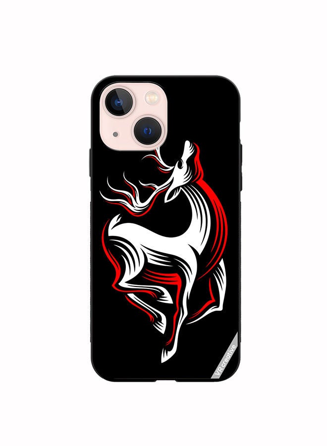 VR CREATIVE Protective Case Cover For Apple iPhone 13 mini Deer On A Black Design Multicolour - Image 1
