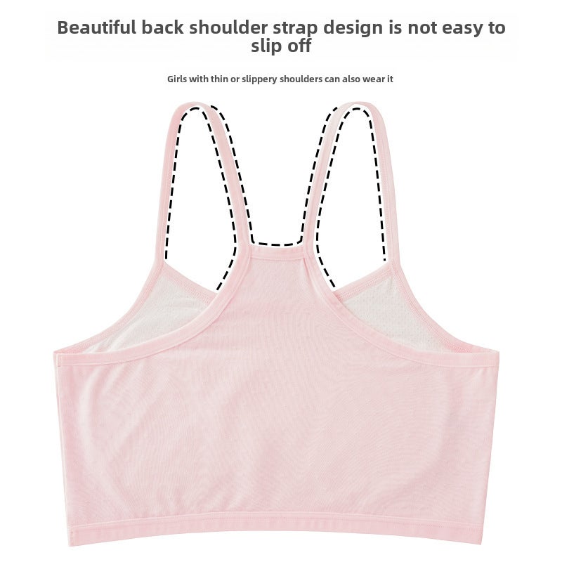 Girls Growth Period Soft Bralette Comfort Fit 6811# Pink  - Image 4