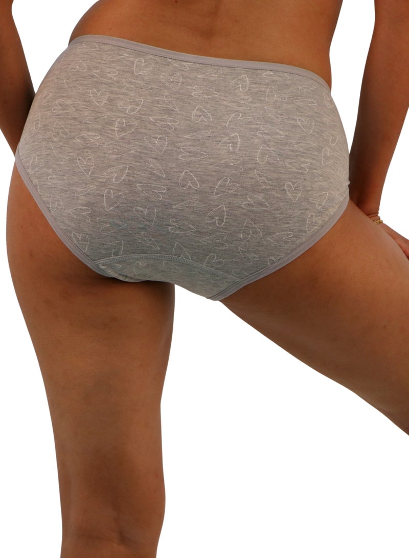 JOANNA JOANNA 33069 Women's Hearts Design Mid Rise 3-Pack Panties, Multicolor  - Image 3