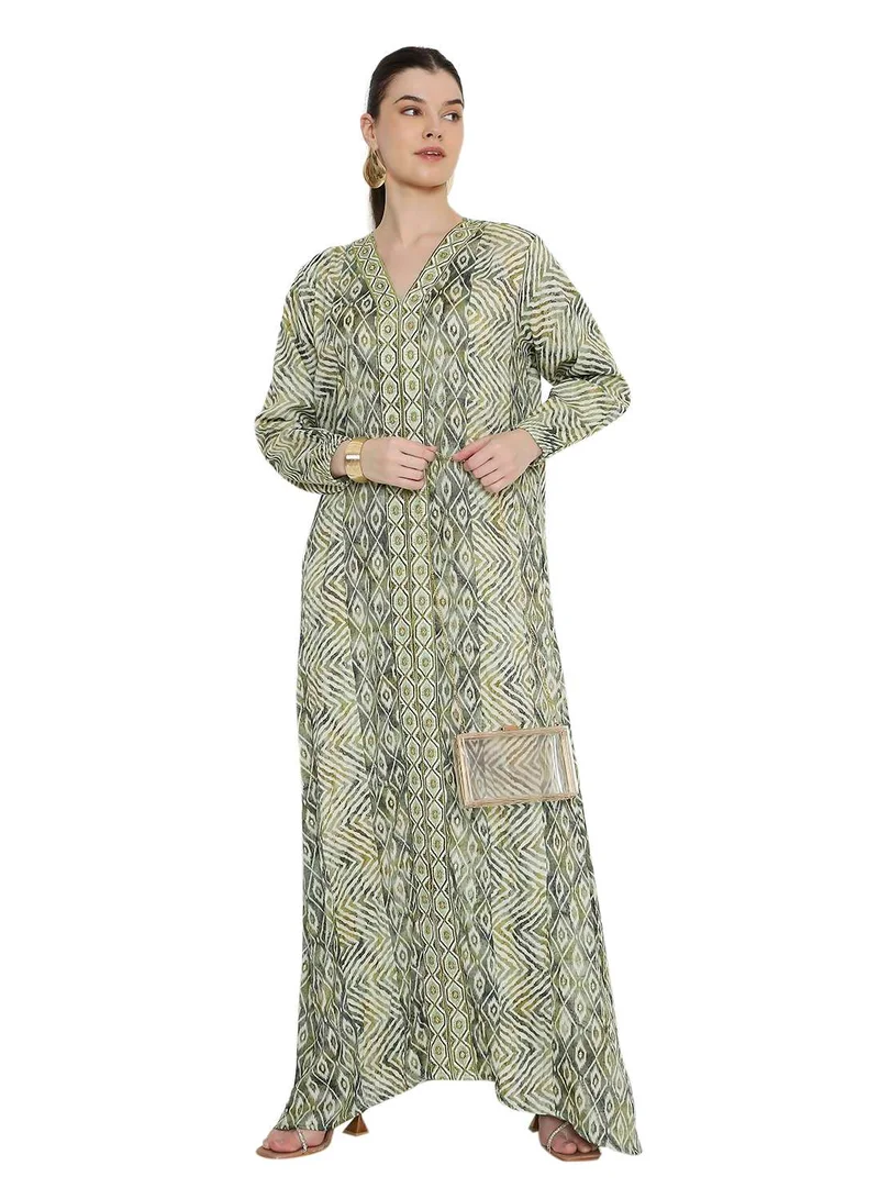 HANA & SARA Arabic kaftan jalabia dress with rich traditional design