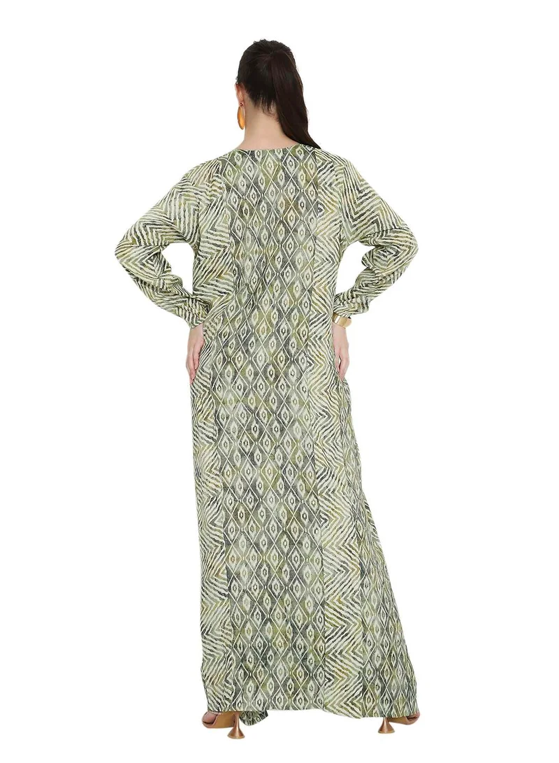 HANA & SARA Arabic kaftan jalabia dress with rich traditional design