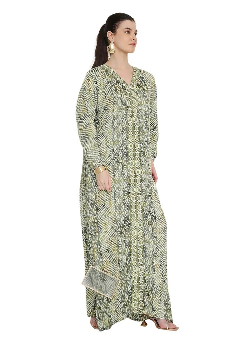 HANA & SARA Arabic kaftan jalabia dress with rich traditional design