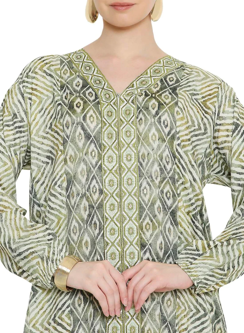 HANA & SARA Arabic kaftan jalabia dress with rich traditional design