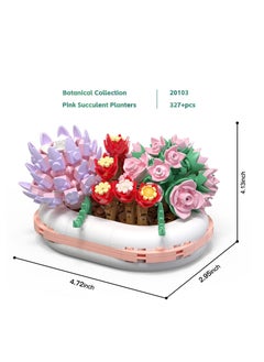 Y&D SYOSI, Luminous Building Block Toys Succulent Bonsai Botanical Decor, Plants Model Office Room Flowers Set for Adults, Gifts Girls Girlfriend Wife  - Image 3