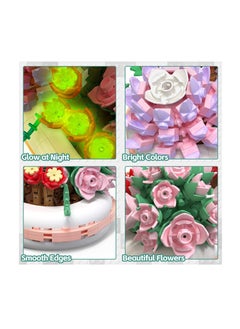 Y&D SYOSI, Luminous Building Block Toys Succulent Bonsai Botanical Decor, Plants Model Office Room Flowers Set for Adults, Gifts Girls Girlfriend Wife  - Image 5
