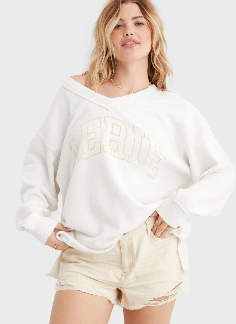 آري من امريكان ايجل V-Neck Knitted Sweatshirt