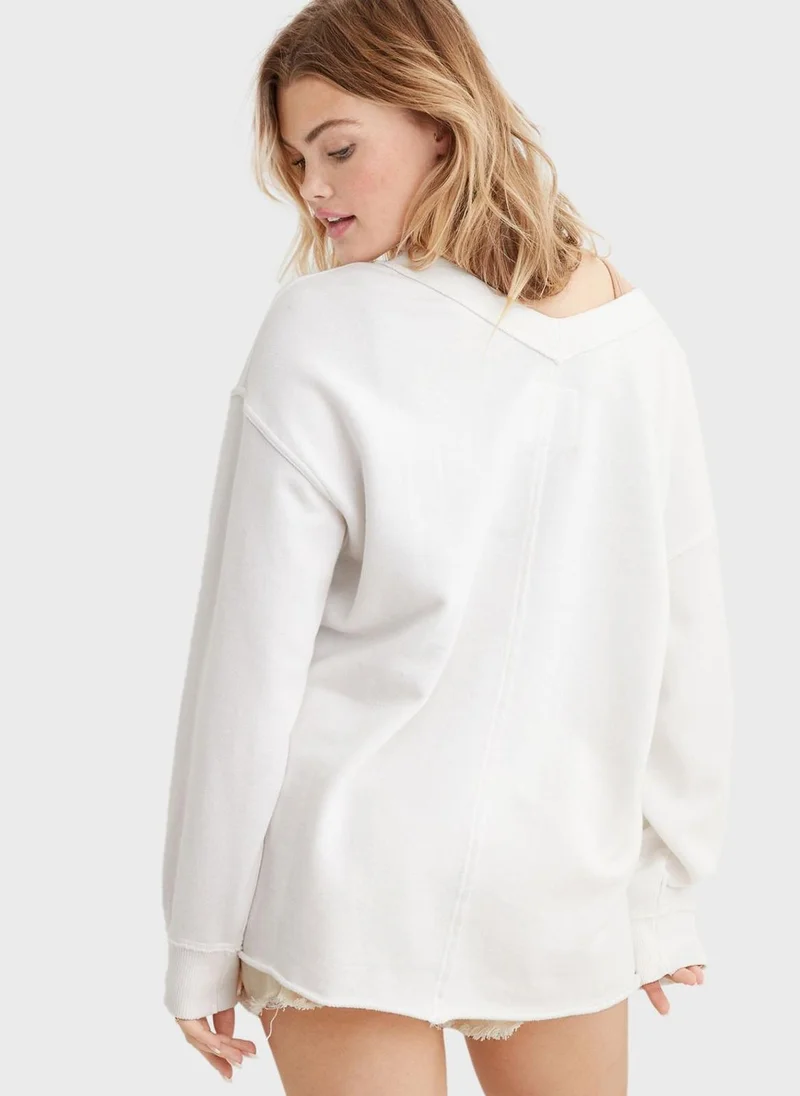 آري من امريكان ايجل V-Neck Knitted Sweatshirt