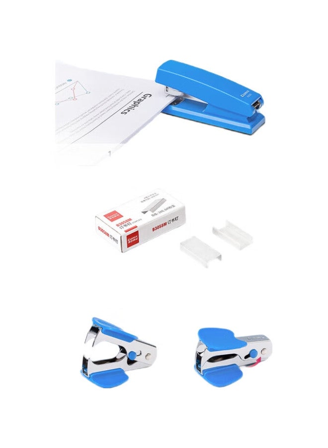 Comix 12# Office Stapler 3-Piece Set (Stapler, Staples, Staple Remover) Office Supplies Office Stationery Tools Blue B3020 - Image 2