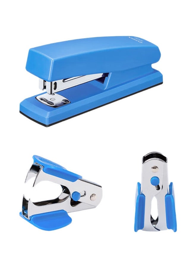 Comix 12# Office Stapler 3-Piece Set (Stapler, Staples, Staple Remover) Office Supplies Office Stationery Tools Blue B3020 - Image 1