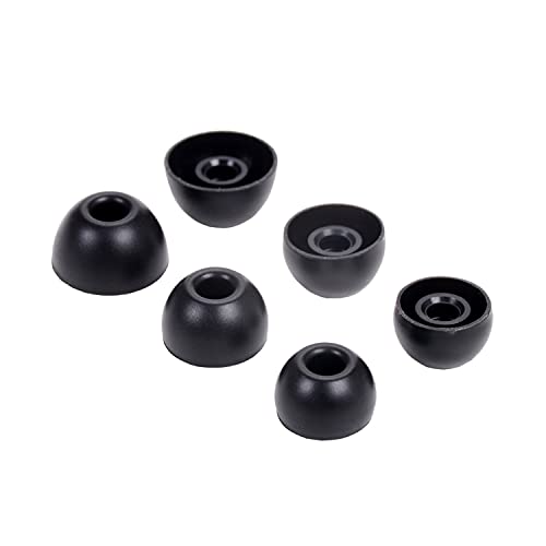 luakesa Replacement Silicone Tips Earbuds Buds Eartips Set for Beats Studio Buds Earphone Headphones,6 Pairs (Black) - Image 2