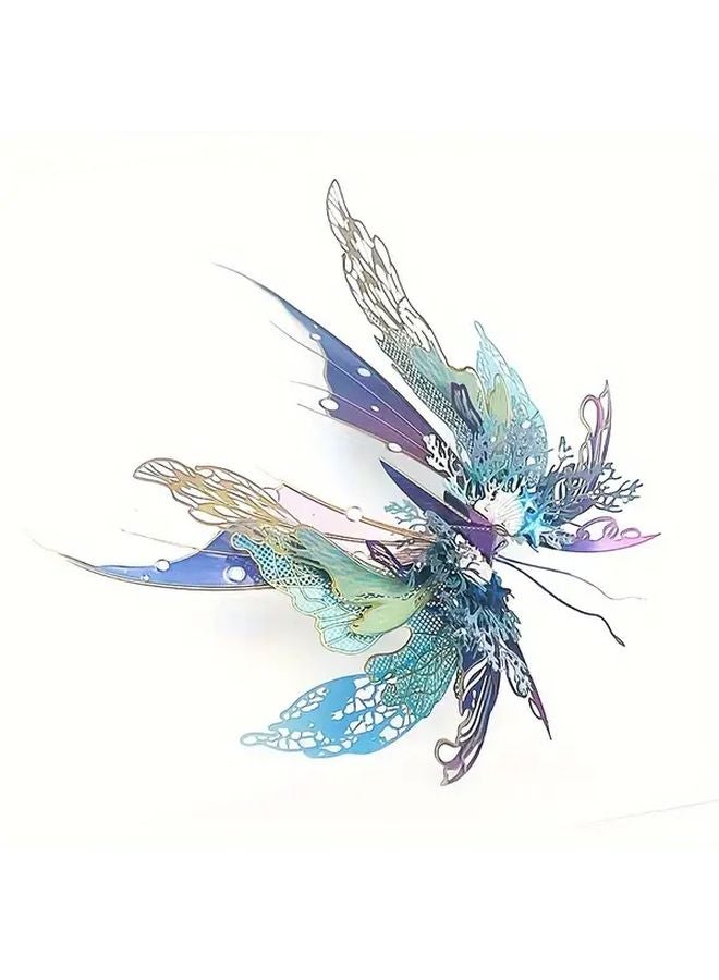 Butterfly Metal Puzzle 3D DIY Model Creative Insect Toy Home Decoration Gift - Image 1