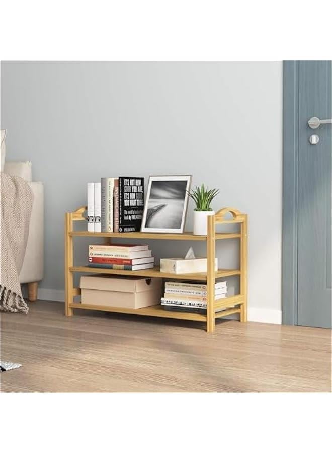 HOOKOR Bamboo Shoe Rack Shoe Storage Organizer Entryway Shoe Shelf (3-Tier) - Image 2