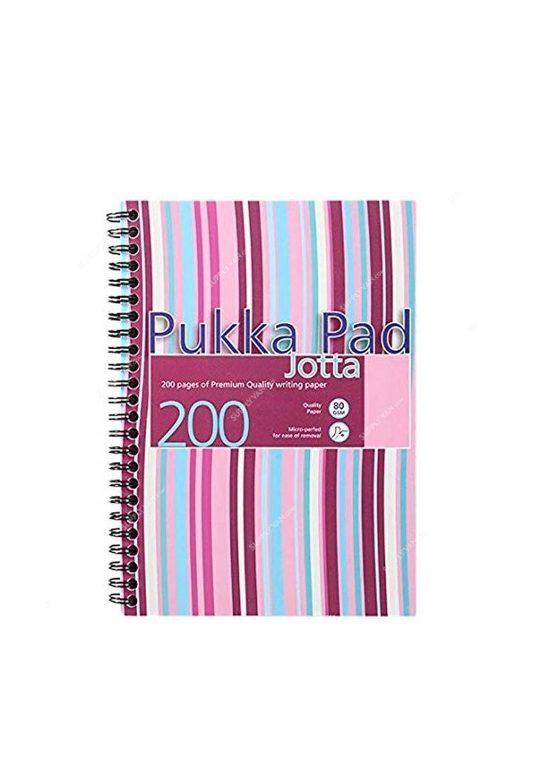 Pukka Pad Pukka Wiro A6 Stripes Jotta Pad, JP036PK, A6, 80 gsm, 200 Pages - Image 1