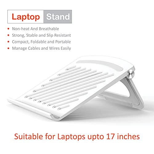 TANTRA Laptop Stand, Folding Stand for Laptop, Portable Laptop Holder (White) - Image 2