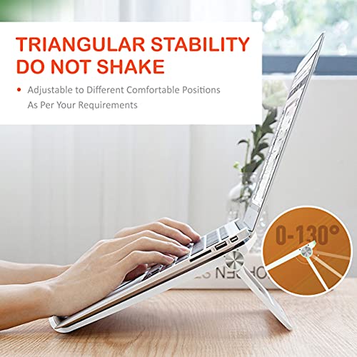 TANTRA Laptop Stand, Folding Stand for Laptop, Portable Laptop Holder (White) - Image 5