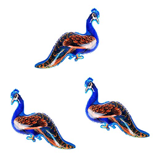 Balloonistics Masti Zone Pack Of 3 Peacock Foil Balloon 34" For Peacock Theme Party Decoration (Peacock Theme 11) - Image 1