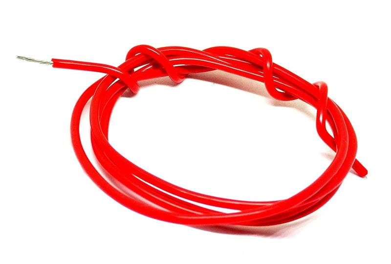 INVENTO 20mtr 18 AWG 075 sqmm Durability 20A Tinned Copper Silicone Wire Flexible Red Cable 24mm Dia High Temperature for DIY - Image 1