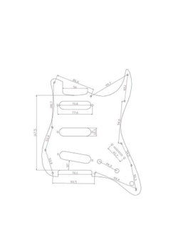 Bukela 11 Hole ST/Strat Style Pickguard SSS Pickguard for Stratocaster/Strat Black 3 Ply  - Image 2