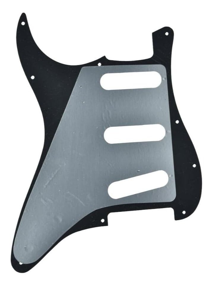 Bukela 11 Hole ST/Strat Style Pickguard SSS Pickguard for Stratocaster/Strat Black 3 Ply - Image 3