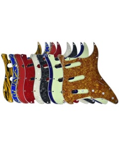 Bukela 11 Hole ST/Strat Style Pickguard SSS Pickguard for Stratocaster/Strat Black 3 Ply  - Image 4