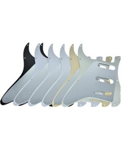 Bukela 11 Hole ST/Strat Style Pickguard SSS Pickguard for Stratocaster/Strat Black 3 Ply  - Image 5