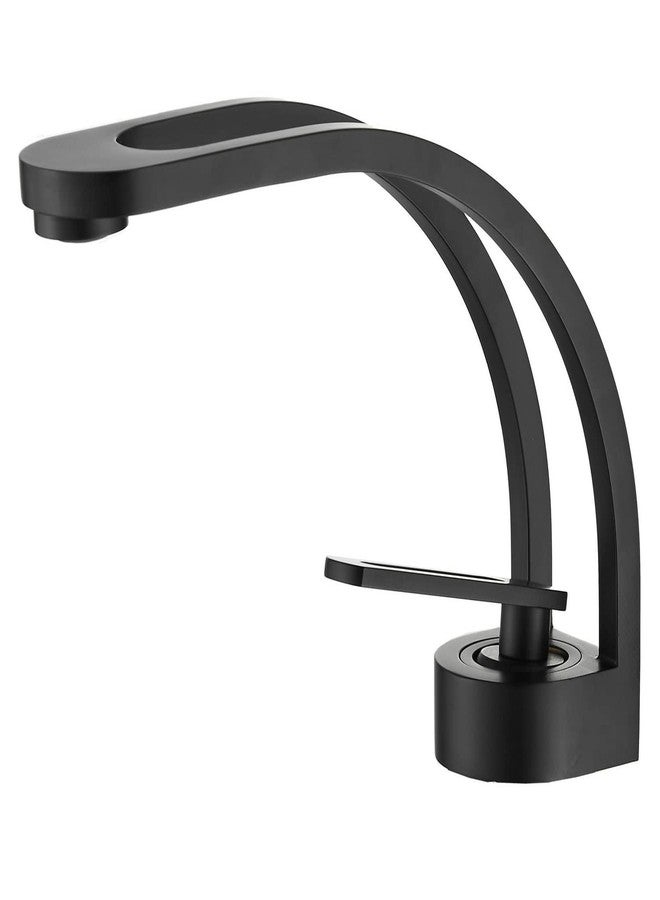 Leekayer Bathroom Facuet Black Painted Single Handle Faucet for Bathroom 1 Hole Mount Hot Cold Mixer Tap Restroom Sink Faucet Brass,LK16651B - Image 1