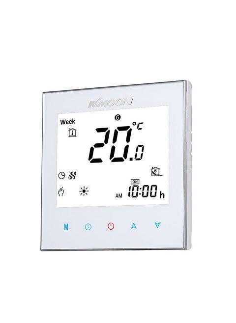 KKmoon Digital Underfloor Heating Thermostat for Electric Heating System Floor & Air Sensor Energy Saving AC 95-240V 16A Touchscreen LCD Display Room Temperature Controller