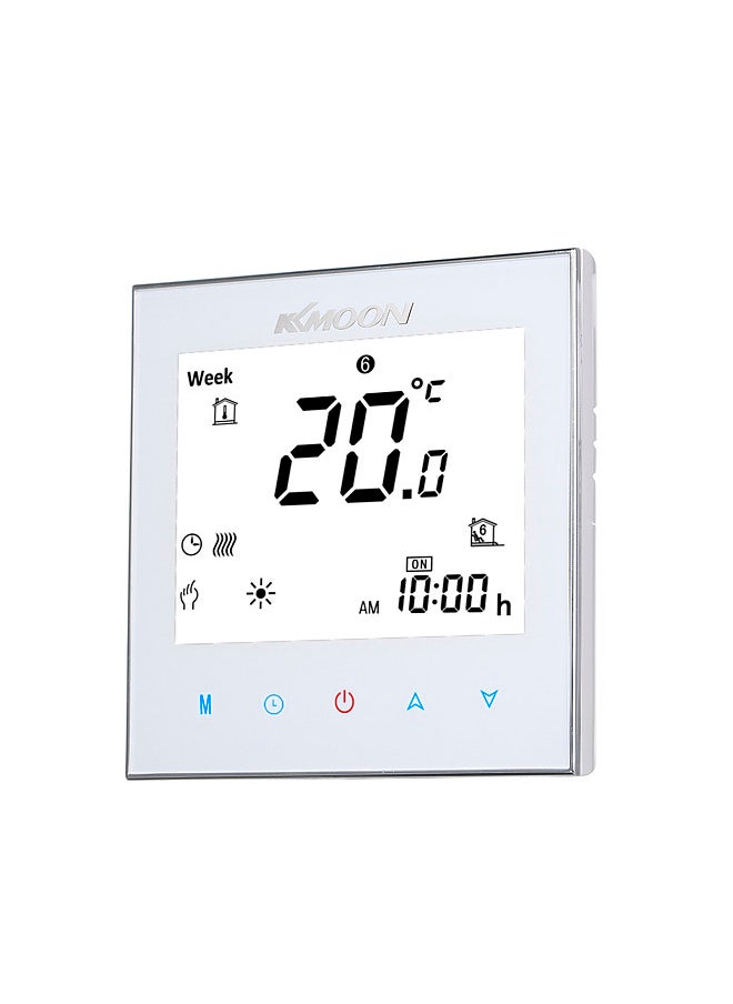 Generic - KKmoon Digital Underfloor Heating Thermostat for Electric Heating System Floor & Air Sensor Energy Saving AC 95-240V 16A Touchscreen LCD Display Room Temperature Controller - Image 1