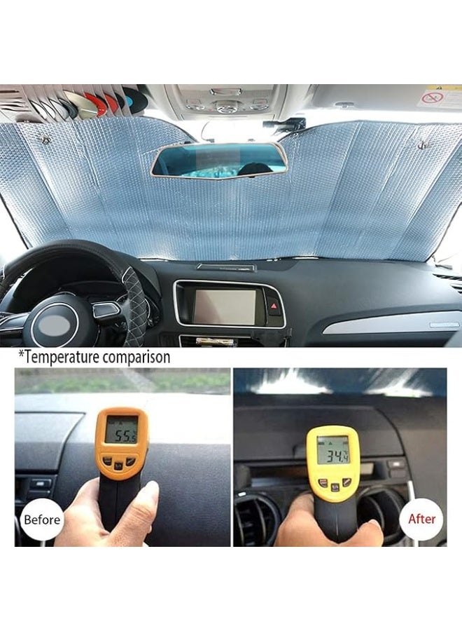 CGS Foldable front sunshade for car, heat insulation and sun protection Different colors - Image 2