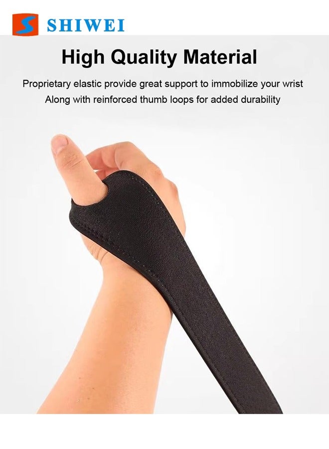 SHIWEI Wrist Brace for Carpal Tunnel, Breathable and Adjustable Wrist Support Brace for Arthritis and Tendinitis, Wrist Compression Wrap for Pain Relief, One Size Fit for Men Women Sports Protecting, Black  - Image 5