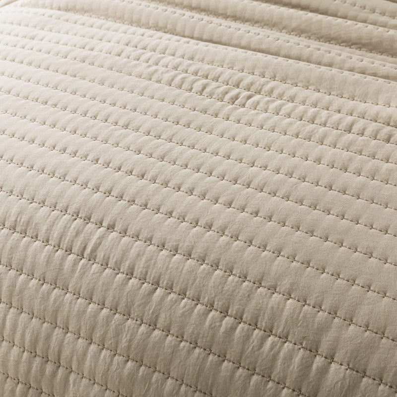 ROARINGWILD Beige Cream Tan Twin Size Quilt Bedding Sets with Pillow Shams, Lightweight Soft Bedspread Coverlet, Quilted Blanket Thin Comforter Bed Cover for All Season, 2 Pieces, 68x90 inches - Image 5