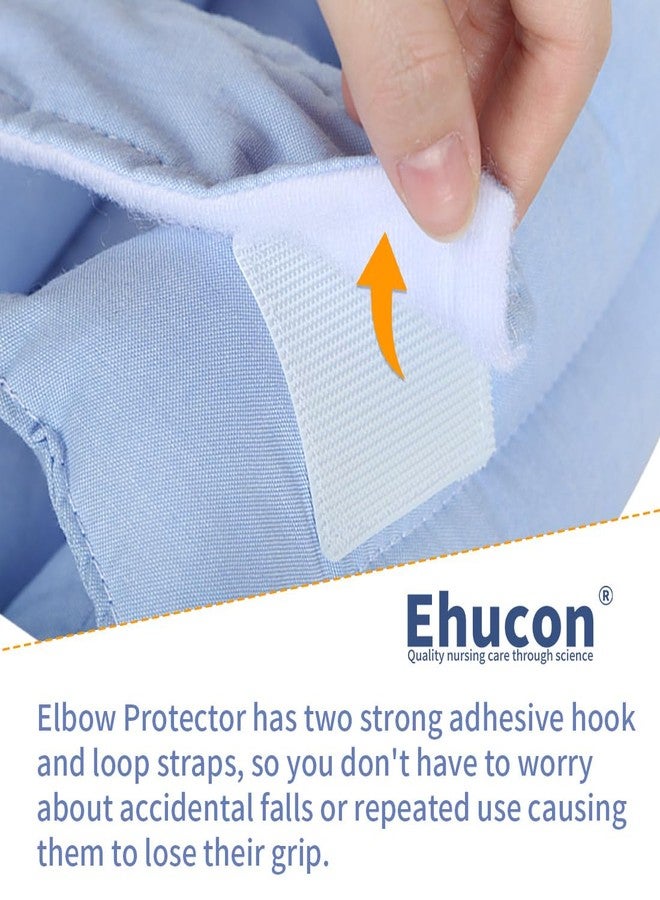EHUCONELDEX Elbow Protector for Relief Pressure Sores,Elbow Pad Cushion with Soft Fibre for Bedridden Patient or Elderly,Comfortable & Breathable (Blue, Large) - Image 5