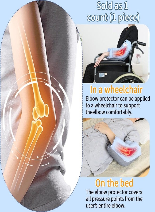 EHUCONELDEX Elbow Protector for Relief Pressure Sores,Elbow Pad Cushion with Soft Fibre for Bedridden Patient or Elderly,Comfortable & Breathable (Blue, Large) - Image 2