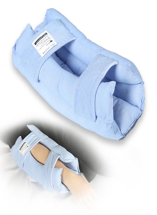 EHUCONELDEX Elbow Protector for Relief Pressure Sores,Elbow Pad Cushion with Soft Fibre for Bedridden Patient or Elderly,Comfortable & Breathable (Blue, Large) - Image 1