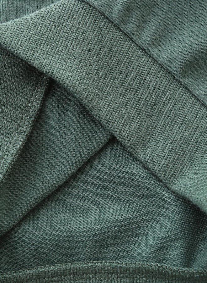 Babymine ملابس أطفال صبي صغير سويت شيرت وقمصان مرنة طقم سويتسوت للرضع خريف 6-9 أشهر رمادي فاتح مع أخضر - Image 5