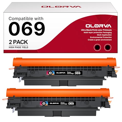 OLORVA Compatible Toner Cartridge Replacement for Canon 069, Works for Color ImageCLASS Mf753cdw MF751Cdw MF752Cdw LBP674Cdw MF752Cdw MF756Cx LBP673Cdw LBP674Cx (Black, 2-Pack) - Image 1